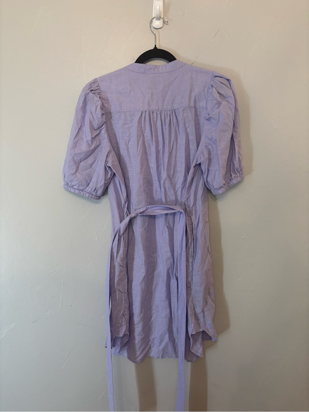 GAP Lavender Button-Front Puff Sleeve Dress - Picture 4 of 5